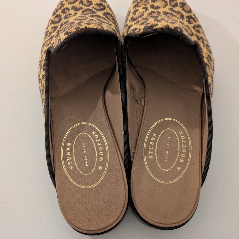 Stubbs & Wootton Women’s Jane  Leopard Needlepoint Mules – Size 8 – New (No Box) - Picture 5 of 8